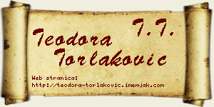 Teodora Torlaković vizit kartica